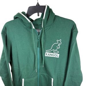 NWT Kangol Green Full Zip-Up Hoodie Size Small